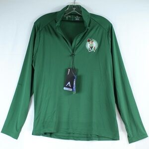 Antigua Green Boston Celtics Long Sleeve Half Zip Up Shirt Womens Size XL - NEW